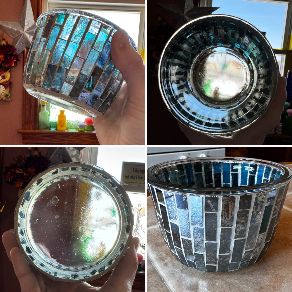 Mosaic Glass Jar✨